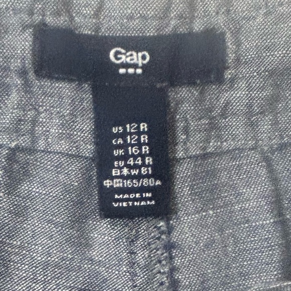 GAP Women's Gray Wide Leg Pants. Drawstring Waist. Size 12. - Picture 6 of 7